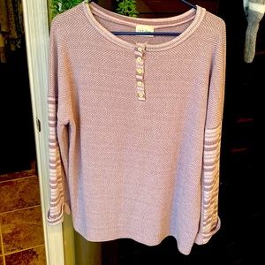Mauve striped long sleeve